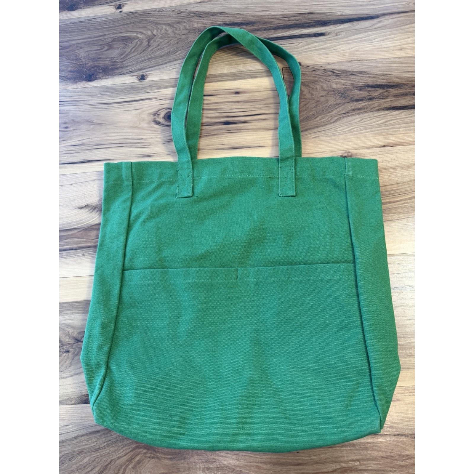 Terra Thread Organic Cotton Tote Bag Green Gofundmepro Large Canvas Bag — image 6 of 8